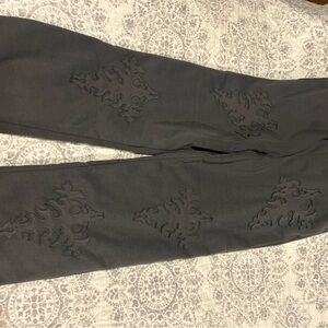 Elegant Black Wide Leg Pants with crosses